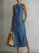 Tilly - Robe en denim dentelle rétro