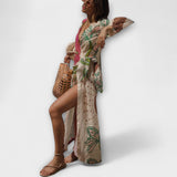 Tracey - Robe longue à ceinture nouée