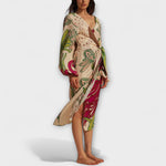Tracey - Robe longue à ceinture nouée