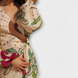 Tracey - Robe longue à ceinture nouée