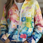 Ursule | Cardigan à motif floral aquarelle