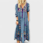 Vivi - Lässig – Robe longue boho en lin