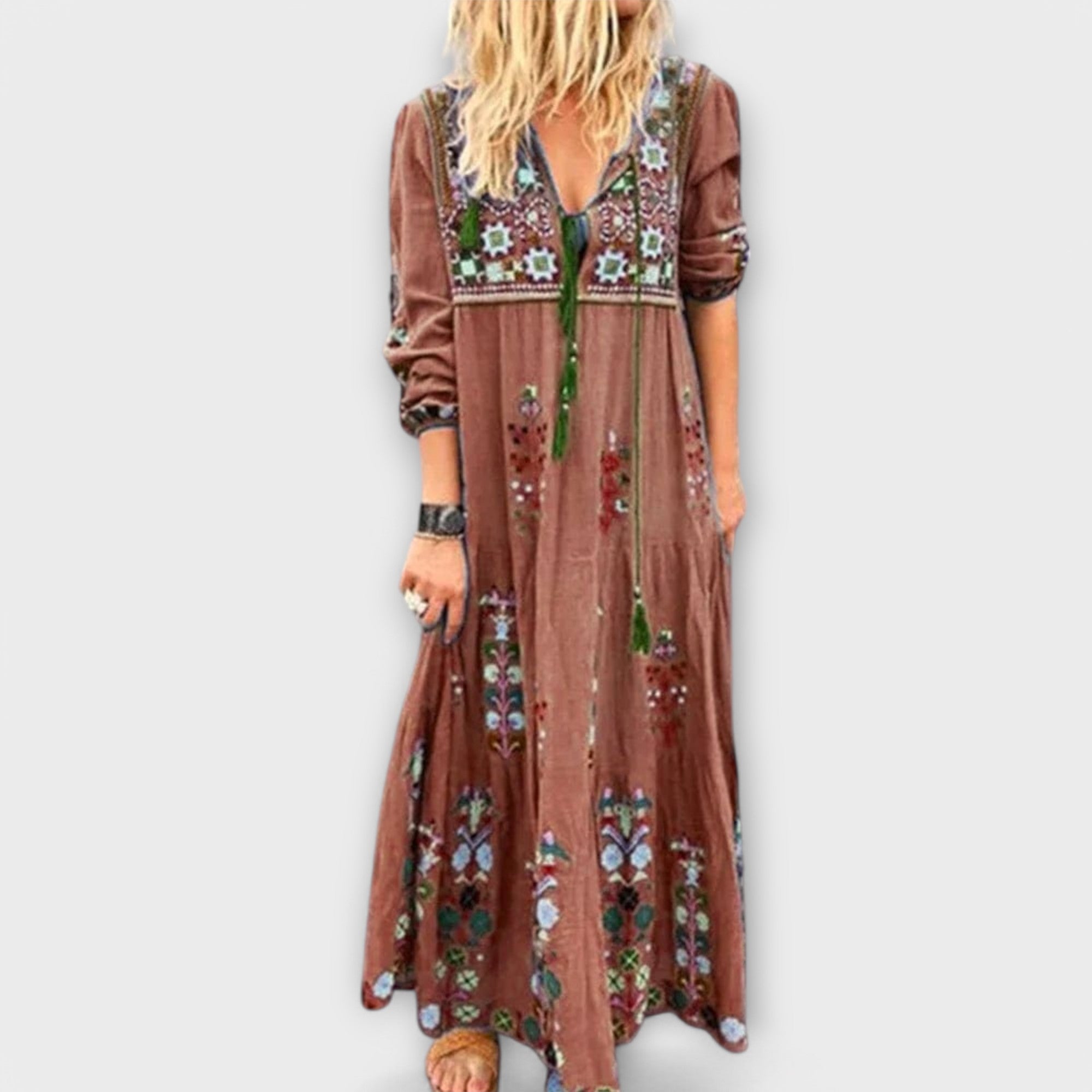 Vivi - Lässig – Robe longue boho en lin