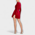 Wren - Robe courte en velours ornée de bijoux