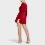 Wren - Robe courte en velours ornée de bijoux