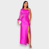 Zarra | Robe longue élégante à une épaule