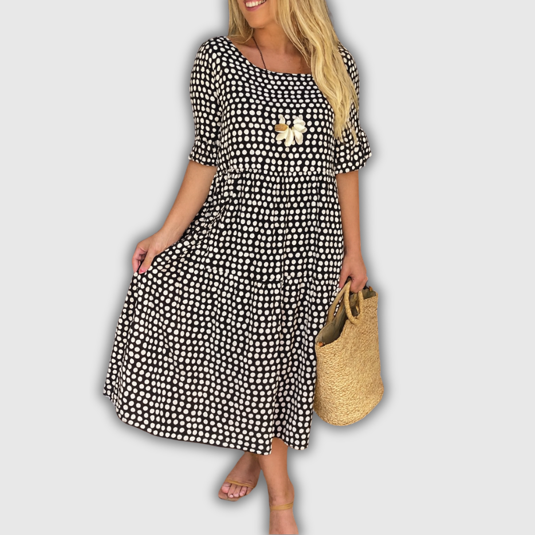 Zerelle | Robe midi à manches courtes