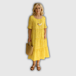 Zerelle | Robe midi à manches courtes